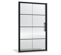 Hudson Reed Apex Grid Sliding Shower Door 1200mm - 8mm Black