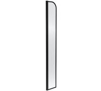 Hudson Reed Arched Wetroom Return Screen with Frame | Matt Black | Glass/Aluminium | 215mm x 1950mm