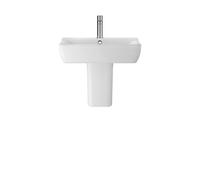 Hudson Reed Arlo Basin and Semi Pedestal | White | Ceramic | 550mm