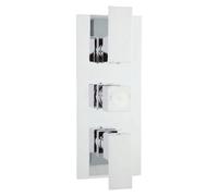 Hudson Reed Art Triple Thermostatic Shower Valve, Concealed Shower Valve With Accurate Flow Control, Sleek Chrome Finish