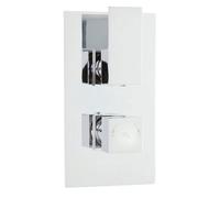 Hudson Reed Art Twin Concealed Thermostic Shower Valve with 1 Outlet | Chrome | Metal | 120mm x 215mm x 135mm