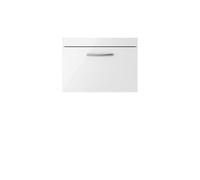 Hudson Reed Athena Wall Hung 1 Drawer Vanity Unit 600mm-Gloss White