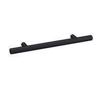 Hudson Reed Bar Furniture Handle Brass Built, Modern Bathroom Furniture Accessories In Matt Black Finish, 155mm