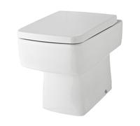 Hudson Reed Bliss Back to Wall Toilet Pan and Soft Close Toilet Seat | White | Ceramic | 350mm x 400mm x 520mm