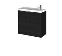 Hudson Reed Fusion Charcoal Black 600mm Wall Hung Vanity Unit & Ba