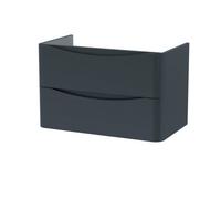 Hudson Reed Components Wall Hung 2 Drawer Unit, 800mm-Soft Black