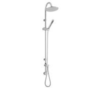 Hudson Reed Destiny Shower Kit with Concealed Outlet Elbow | Chrome | Brass | 200mm x 1203mm x 380mm