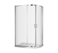 Hudson Reed Ella Offset Quadrant Shower Enclosure, Durable Sliding Glass Doors Shower Screen In Chrome, 1850 X 1000 X 800mm