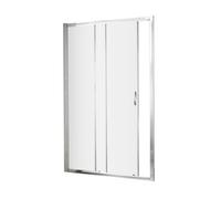 Hudson Reed Ella Pivot Shower Door, Frame Glass Bathroom Shower Enclosure With Toughened Safety Glass In Chrome, 1850 X 1000mm
