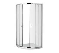 Hudson Reed Ella Quadrant Shower Enclosure, Durable Frame Sliding Shower Glass Door Screen In Chrome, 1850 X 900mm