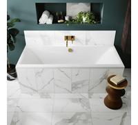 Hudson Reed Eternalite Asselby Double Ended Bath 1800 x 800mm with Side & End Panel