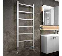 Nuie Eton Heated Towel Rail | Chrome | Steel | 1200mm x 600mm