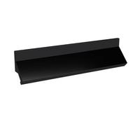 Hudson Reed Finger Pull Profile Handle, Aluminium Built Contemporary Bathroom Furniture Accessories In Matt Black Finish, 224mm