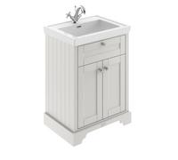 Hudson Reed Floor Standing 2 Door Traditional Vanity Unit With 1 Tap Hole Fireclay Basin, Timeless Sand, 630 X 471 mm