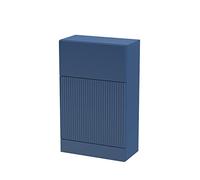 Hudson Reed FLU341 Fluted Modern Bathroom Floor Standing WC Unit (Toilet Pan and Concealed Cistern Not Included), 500mm, Satin Blue