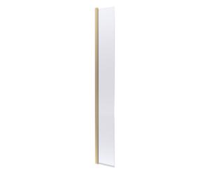 Hudson Reed Fluted Concealed Hinge Wetroom Swing Screen with Fittings | Brushed Brass | Aluminium | 300mm x 1950mm