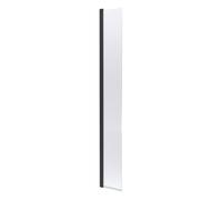 Hudson Reed Fluted Concealed Hinge Wetroom Swing Screen with Fittings | Matt Black | Aluminium | 300mm x 1950mm
