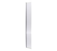 Hudson Reed Fluted Concealed Hinged Wetroom Screen with Fittings | Chrome | Aluminium | 300mm x 1950mm