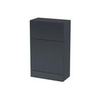 Hudson Reed Fluted Floor Standing Wc Unit, Back To Wall Wc Units For Modern Bathroom, Soft Black, 500mm