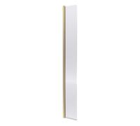 Hudson Reed Fluted Hinged Flipper Screen, Art Deco Design, Brushed Brass Finish, 1950 X 322 X 27