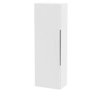 Hudson Reed Fluted Tall Storage Unit | Satin White | MDF | 400mm