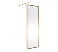 Hudson Reed Full Outer Frame Wetroom Screen 1950x700x8mm - Brushed Brass