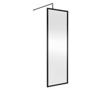 Hudson Reed Full Outer Frame Wetroom Screen 1950x700x8mm - Matt Black