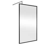 Hudson Reed Full Outer Frame Wetroom Screen 1950x1200x8mm - Matt Black