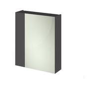 Hudson Reed Fusion 2 Door Mirrored Cabinet | Gloss Grey | Glass/MDF | 600mm