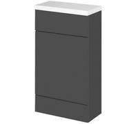 Hudson Reed Fusion 500mm Back To Wall Wc Unit & Top, Slimline Mfc Cabinet, Gloss Or Textured Woodgrain, 5 Year Guarantee