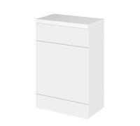 Hudson Reed Fusion Combination Toilet Unit with Polymarble Worktop | Gloss White | MDF | 600mm