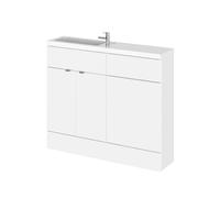 Hudson Reed Fusion 1000Mm Combination Vanity & Wc Compact - Gloss White, White