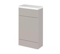 Hudson Reed Fusion Compact Combination Toilet Unit with Polymarble Worktop | Matt Pebble Grey | MFC | 500mm