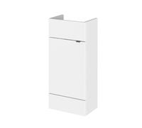 Hudson Reed Fusion Compact Floor Standing Single Door Vanity Unit | Gloss White | MDF | 400mm