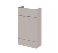 Hudson Reed Fusion Compact Matt Floor Standing 2 Door Vanity Unit | Pebble Grey | MFC | 500mm