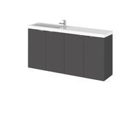 Hudson Reed Fusion 1000Mm Combination Vanity Compact - Gloss Grey, Grey