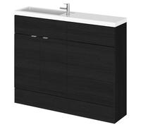 Hudson Reed Fusion Charcoal Black 1100mm Basin & WC Compact Unit C