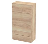 Hudson Reed CBI3004A Fusion Modern Bathroom Floor Standing Compact WC Unit (Pan and Cistern Sold Separately), 500mm, Bleached Oak