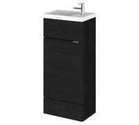 Hudson Reed Fusion Charcoal Black 400mm Vanity Unit & Basin Compac