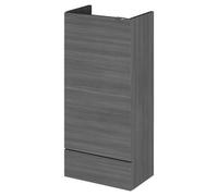 Hudson Reed Fusion Compact Woodgrain Single Door Storage Unit | Anthracite | MDF | 400mm