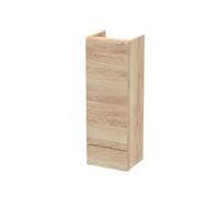 Hudson Reed OFF3081 Fusion Modern Bathroom Floor Standing 1 Soft Close Door Compact Base Unit, 300mm, Bleached Oak
