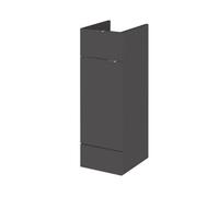 Hudson Reed Fusion Floor Standing 1 Door 1 Drawer Cabinet, Soft Close, Gloss Grey, 300X355X864mm