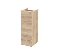 Hudson Reed Fusion Floor Standing 1 Door Base Unit, Soft Close, Mfc Bleached Oak Woodgrain, 300X355X864mm