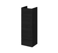 Hudson Reed Fusion Floor Standing 1 Door Compact Base Unit, Soft Close, Charcoal Black, 300X255X864mm