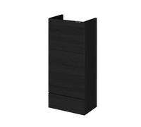 Hudson Reed Fusion Floor Standing 1 Door Compact Base Unit, Soft Close, Charcoal Black, 400X255X864mm