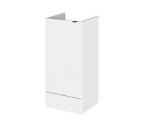 Hudson Reed Fusion Floor Standing 1 Door Vanity Unit, Soft Close Hinges, Mfc Painted Gloss White, Contemporary, 400X355X864mm