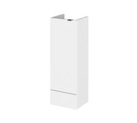 Hudson Reed Fusion Floor Standing 1 Door Vanity Unit, Soft Close, Mfc Painted Gloss White, Contemporary Style, 300X255X864mm