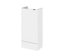Hudson Reed Fusion Floor Standing 1 Door Vanity Unit, Soft Close, Mfc Painted Gloss White, Contemporary Style, 400X255X864mm