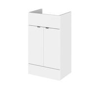 Hudson Reed Fusion Floor Standing 2 Door Vanity Unit | Gloss White | MDF | 500mm