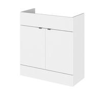 Hudson Reed Fusion Floor Standing 2 Door Vanity Unit, Soft Close, Mfc Painted Gloss White, Contemporary, 800X355X864mm
